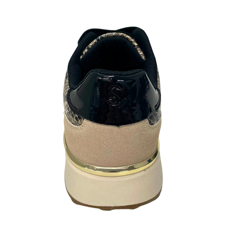 Savoy Lace Up Sneaker Snake Black rear view