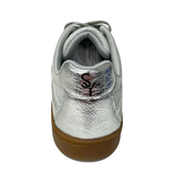 Savoy Retro Lace Up Sneaker Silver Metallic rear view