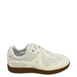 Savoy Retro Lace Up Sneaker - White Metallic, right-facing side view