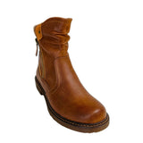 Savoy Mid-Ankle Boots with Stitched Panels Brown, view 2