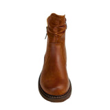 Savoy Mid-Ankle Boots with Stitched Panels Brown, view 3