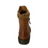 Savoy Mid-Ankle Boots with Stitched Panels Brown, view 4