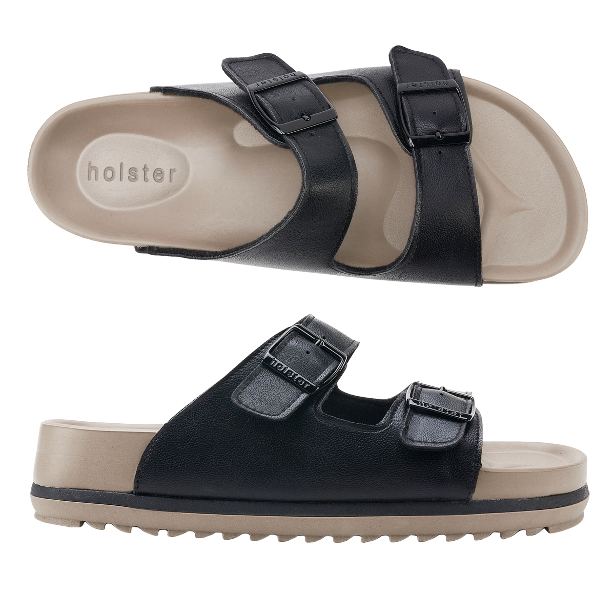 Holster Stride Sandal Black front view