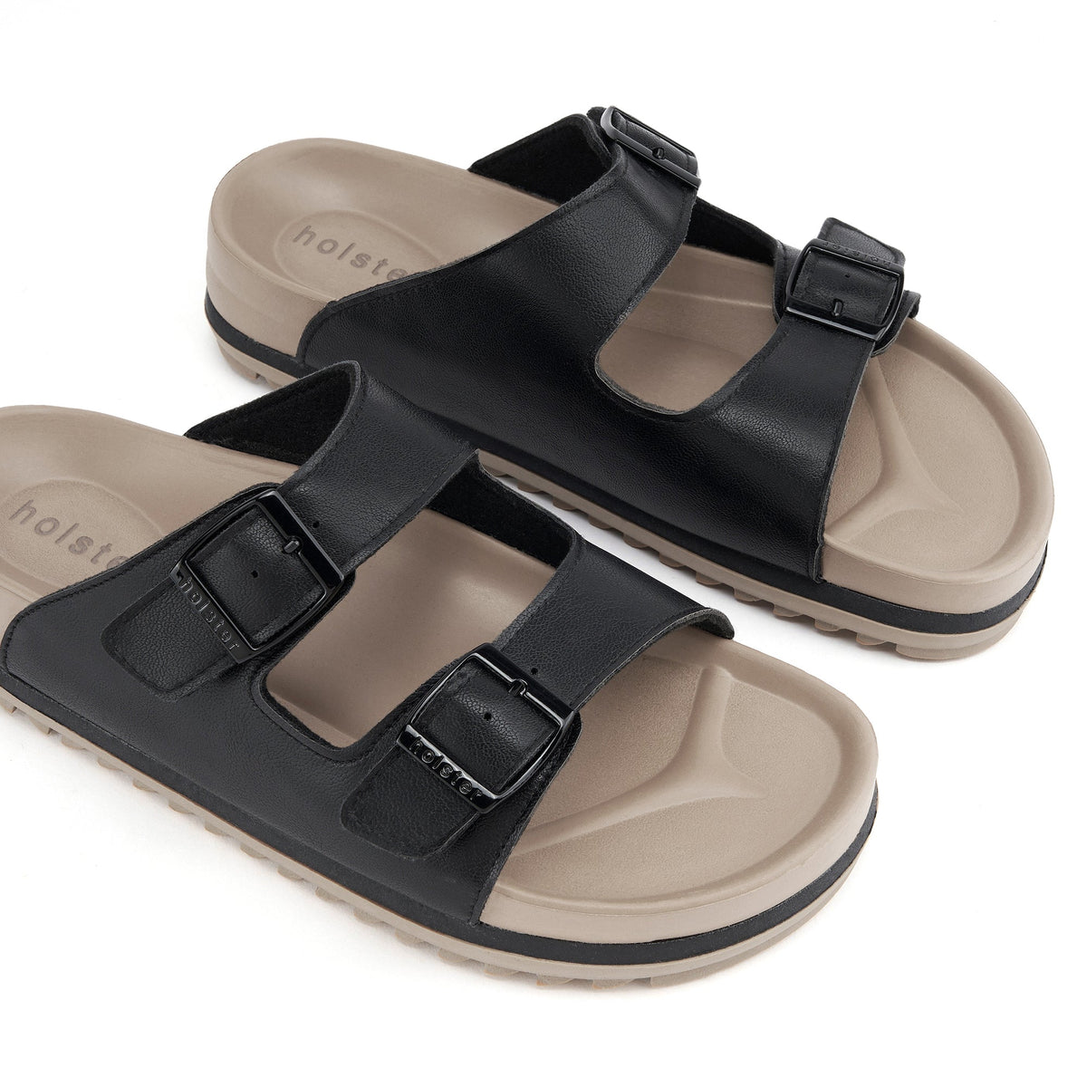 Holster Stride Sandal Black top view