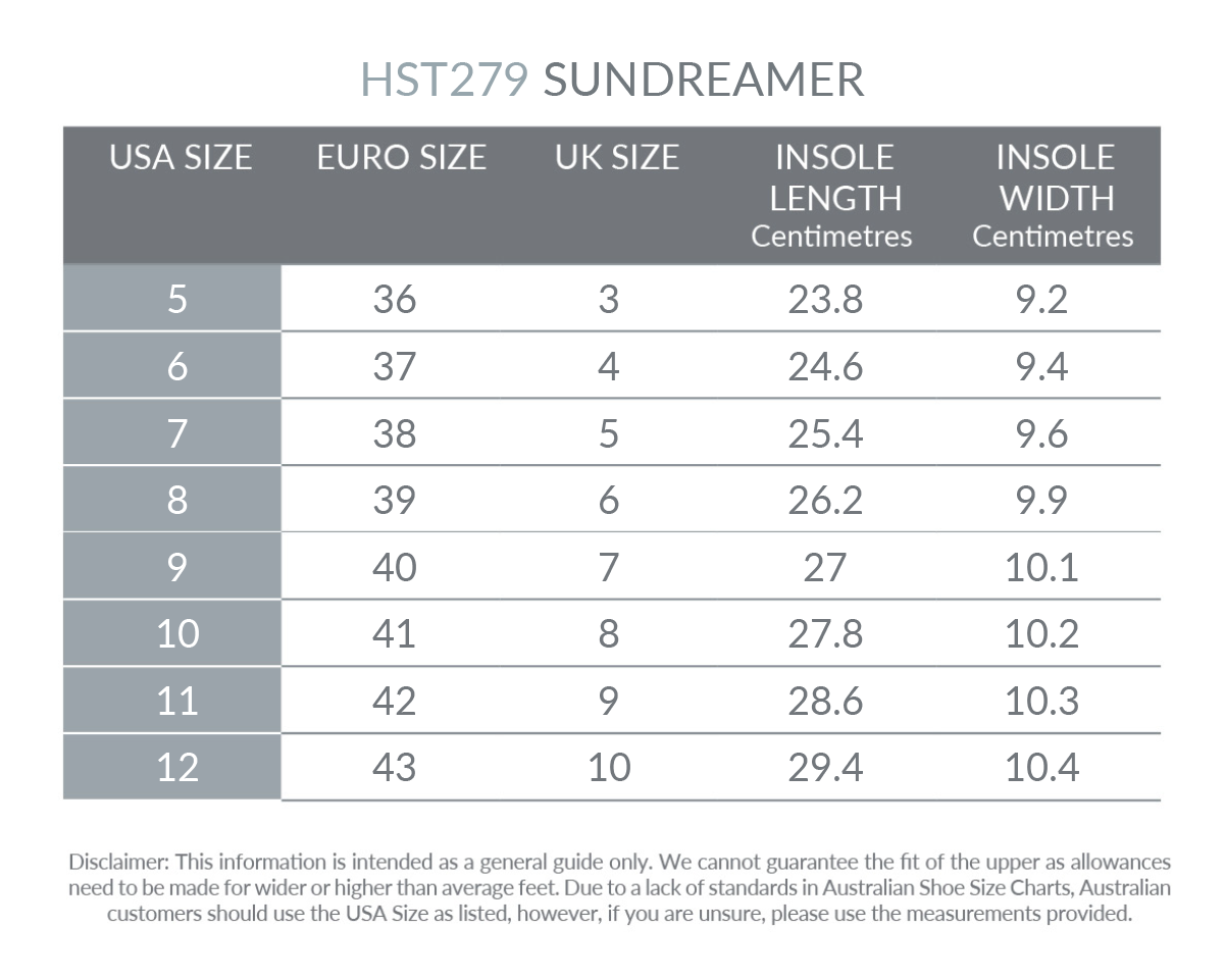 Holster Sundreamer size guide