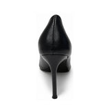 Wild Alice Pointy Court Heel - Black - rear view