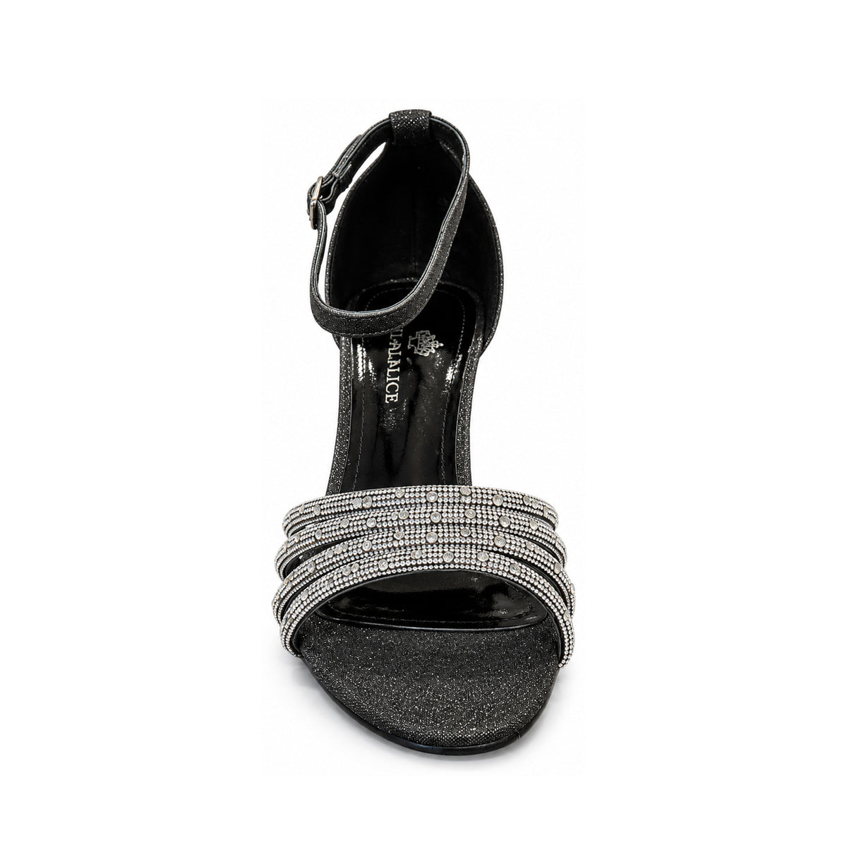 Wild Alice Diamante Glamour Heel - Black - front view