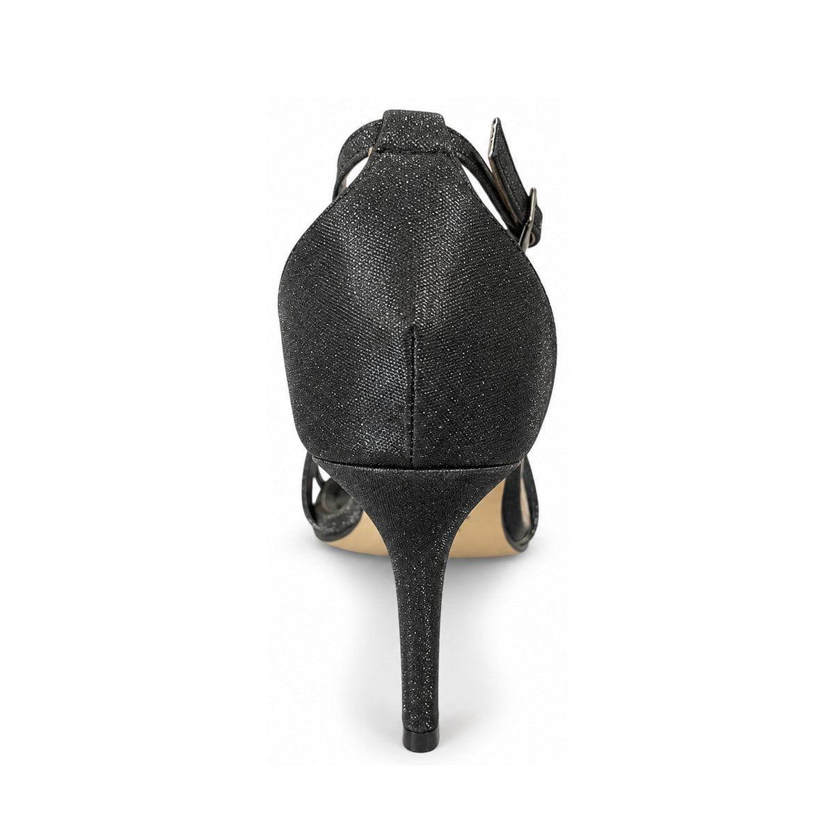 Wild Alice Diamante Glamour Heel - Black - rear view