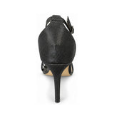 Wild Alice Diamante Glamour Heel - Black - rear view