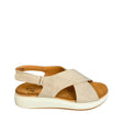Wild Alice Cross Over Flatform Sandal - Taupe - right-facing side view