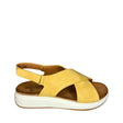 Wild Alice Cross Over Flatform Sandal - Yellow - right-facing side view