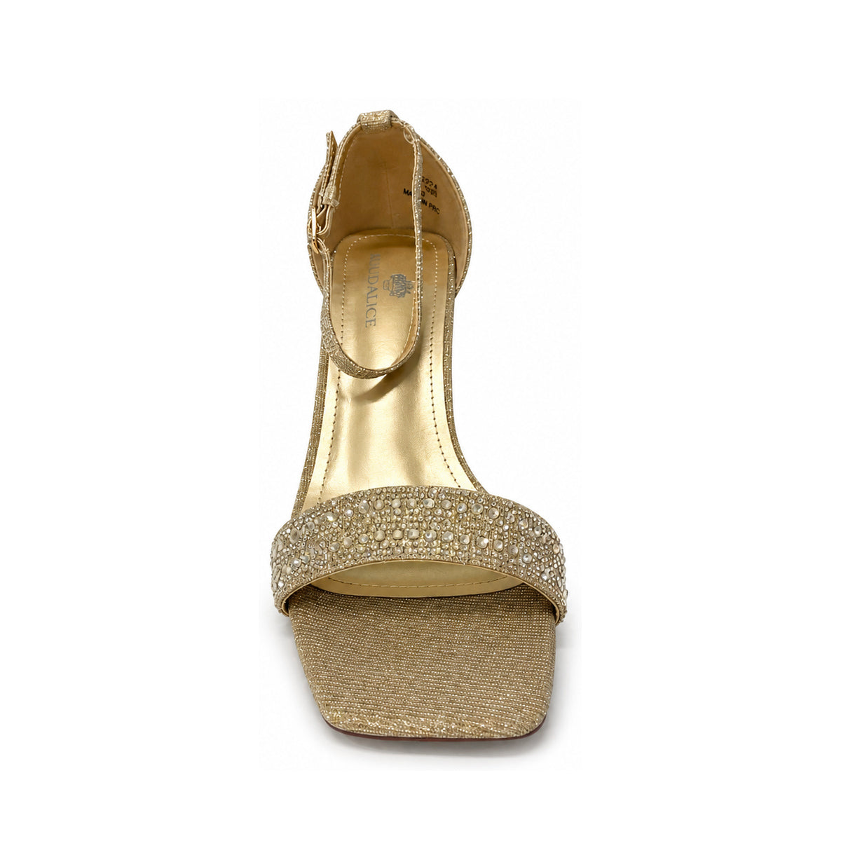 Wild Alice Glamour Block Heel - Gold - front view