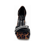Wild Alice Glamour Block Heel - Leopard - front view