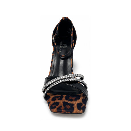 Wild Alice Glamour Block Heel - Leopard - front view