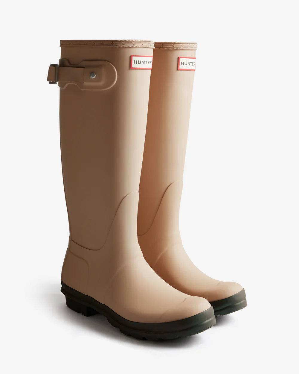 Hunter Original Tall Wellington Boot - Shore/Chocolate Brown (Beige)